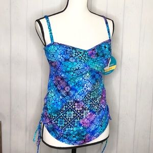 NEW Swim Solutions Tankini w/ Built in Bra